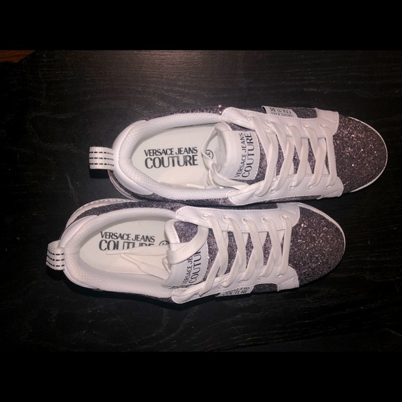 Versace Jeans Couture Sparkling Lace Up Sneakers - Picture 6 of 9